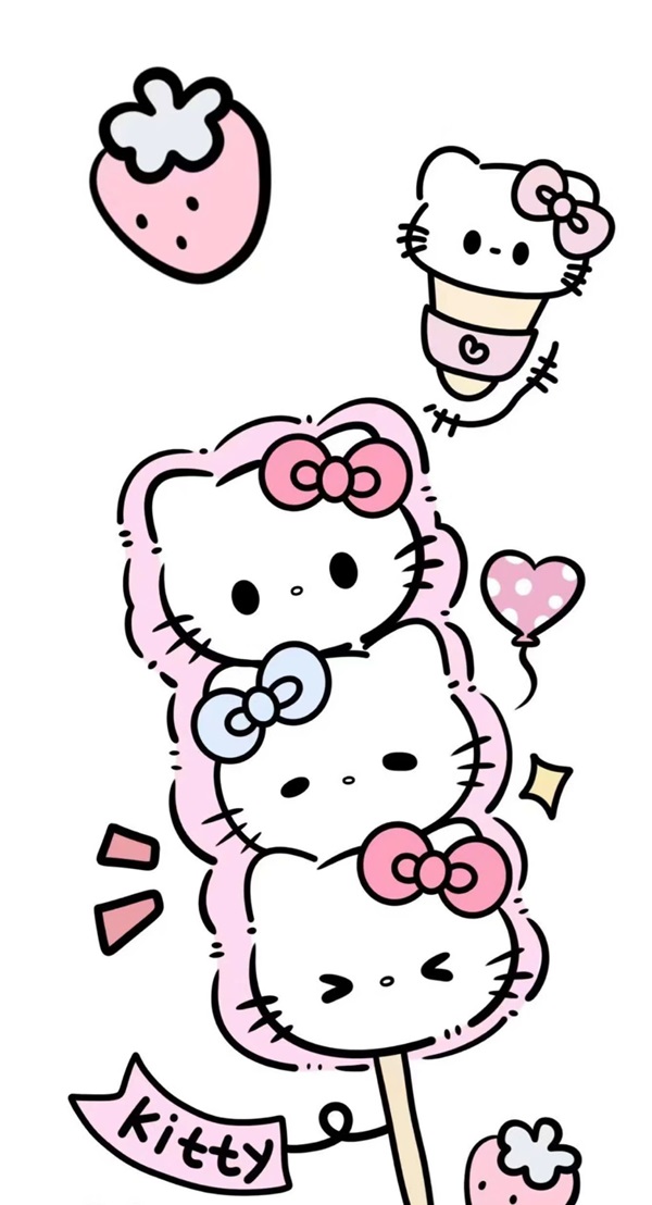 Hình nền điện thoại hello kitty​ 12