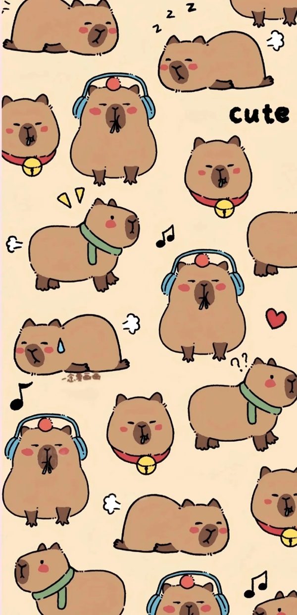 Hình nền Capybara dễ thương 21