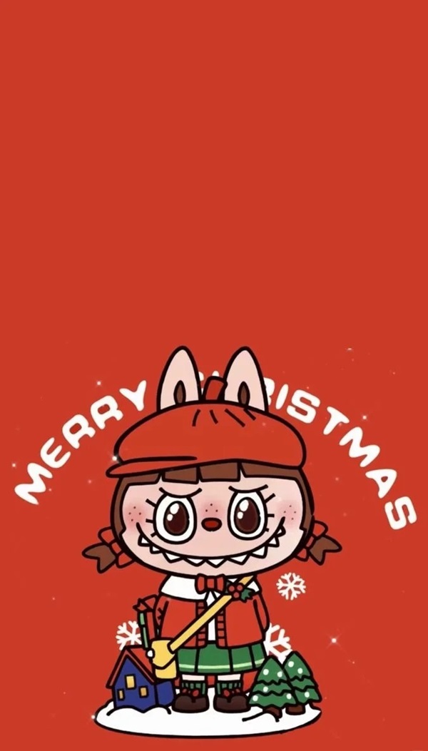 hình nền labubu merry tristmas